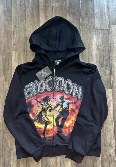 Polerón con capucha Mixed Emotion diseño gráfico - miniatura 1