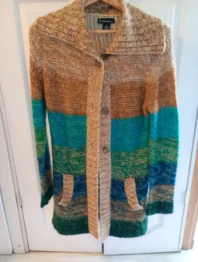 Cardigan de punto multicolor Signature Studio - miniatura 3