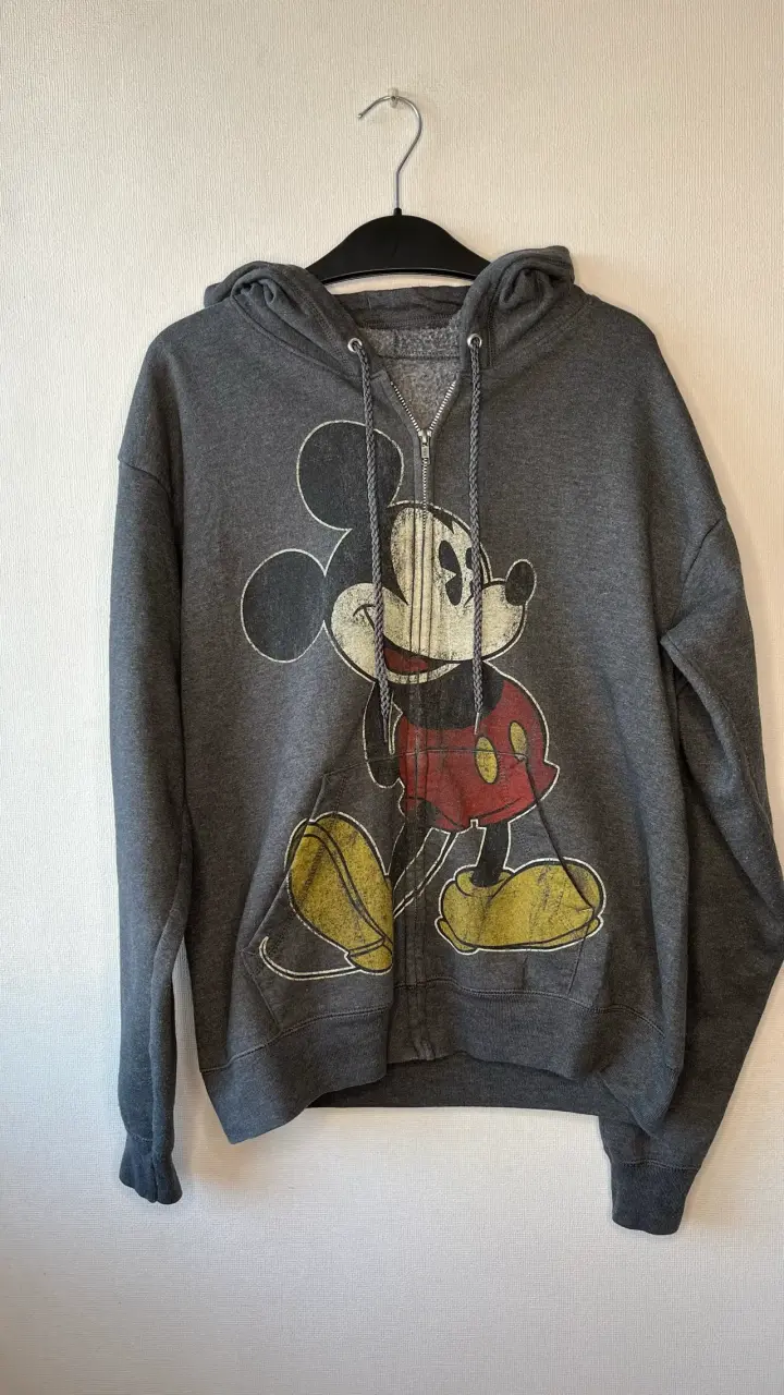 Polerón con capucha Mickey Mouse gris