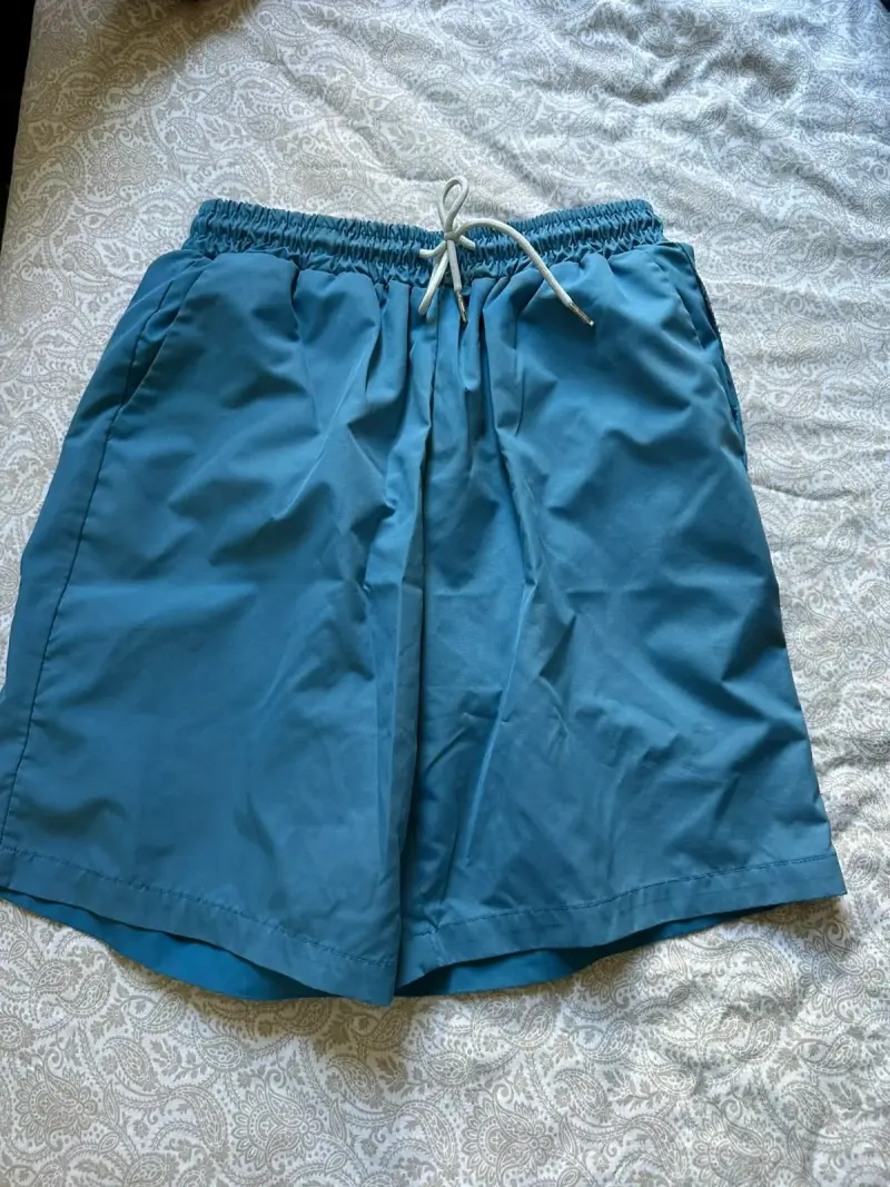 Shorts de baño azul para hombre