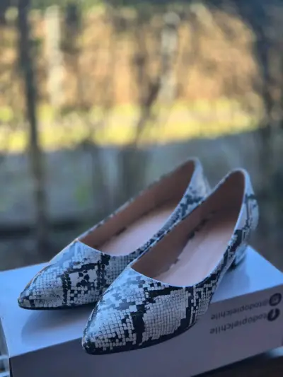 Zapatos de Tacón Bajo Animal Print para Mujer - miniatura 2