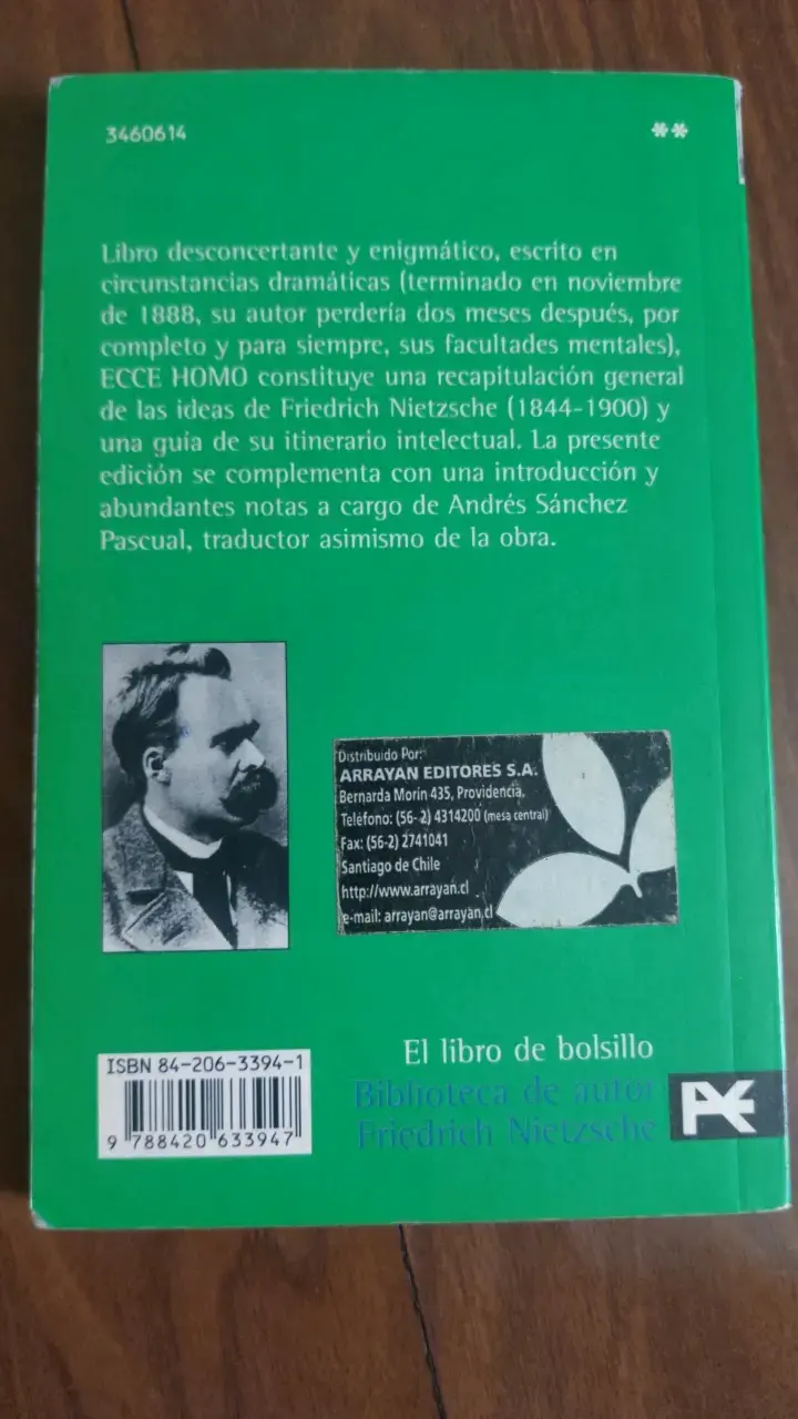 Libro 'Ecce Homo' de Friedrich Nietzsche - 2