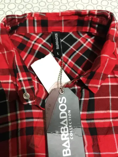 Camisa a cuadros roja Barbados Collection - miniatura 1