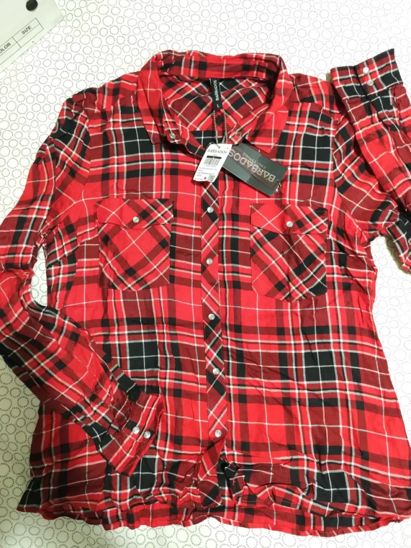 Camisa a cuadros roja Barbados Collection - 2