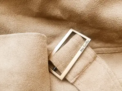 Abrigo simil gamuza beige Ma Griffe talla 40 - miniatura 1