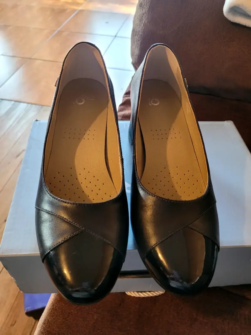 Zapatos de tacón bajo negros elegantes para mujer - 2