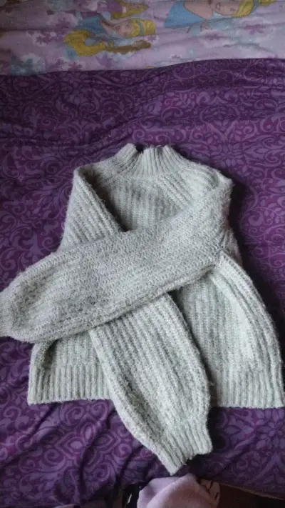 Suéter de lana gris Sybilla para mujer - miniatura 1