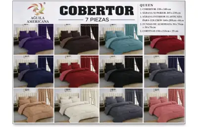 Cobertor 2 plazas 7 Piezas, varios diseños - miniatura 4