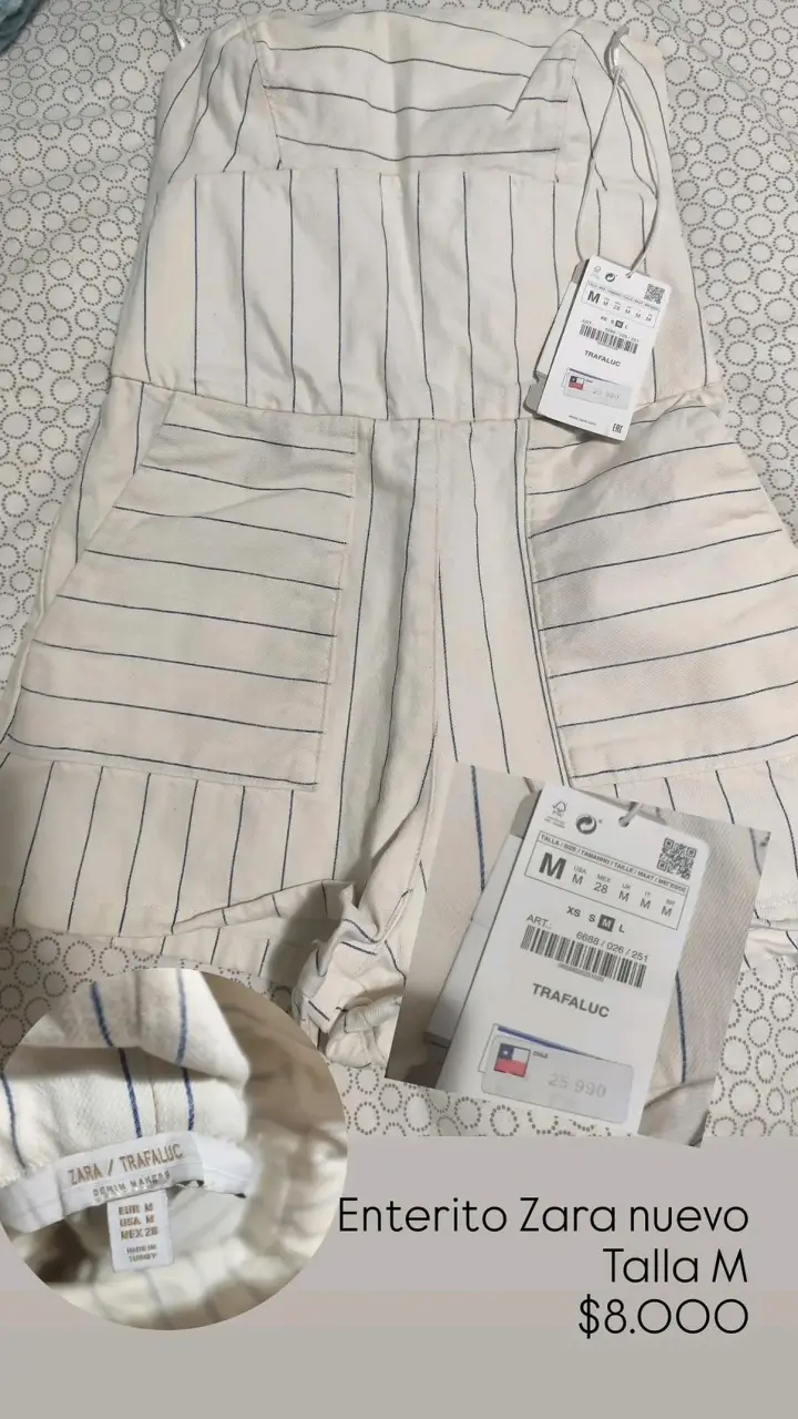 Enterito Zara Trafaluc a rayas talla M