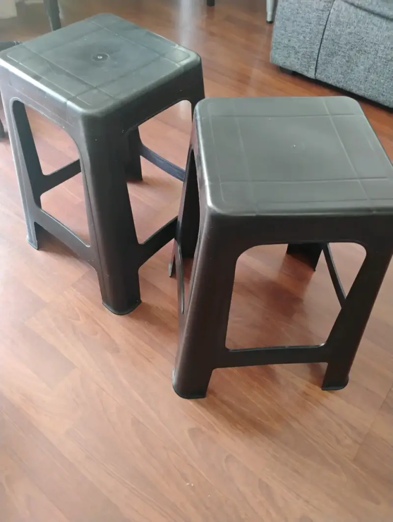 Pisos de plástico negros apilables y resistentes - 3