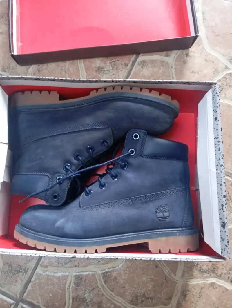 Botas de cuero azul Timberland para hombre - 1