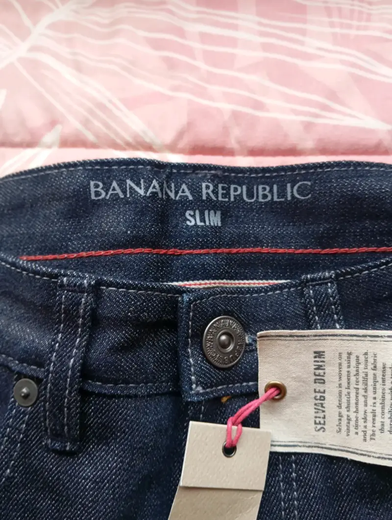 Jeans Slim Banana Republic Azul Oscuro - 3