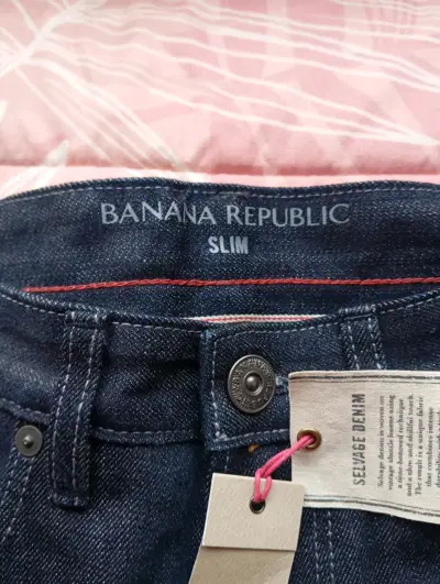 Jeans Slim Banana Republic Azul Oscuro - miniatura 3