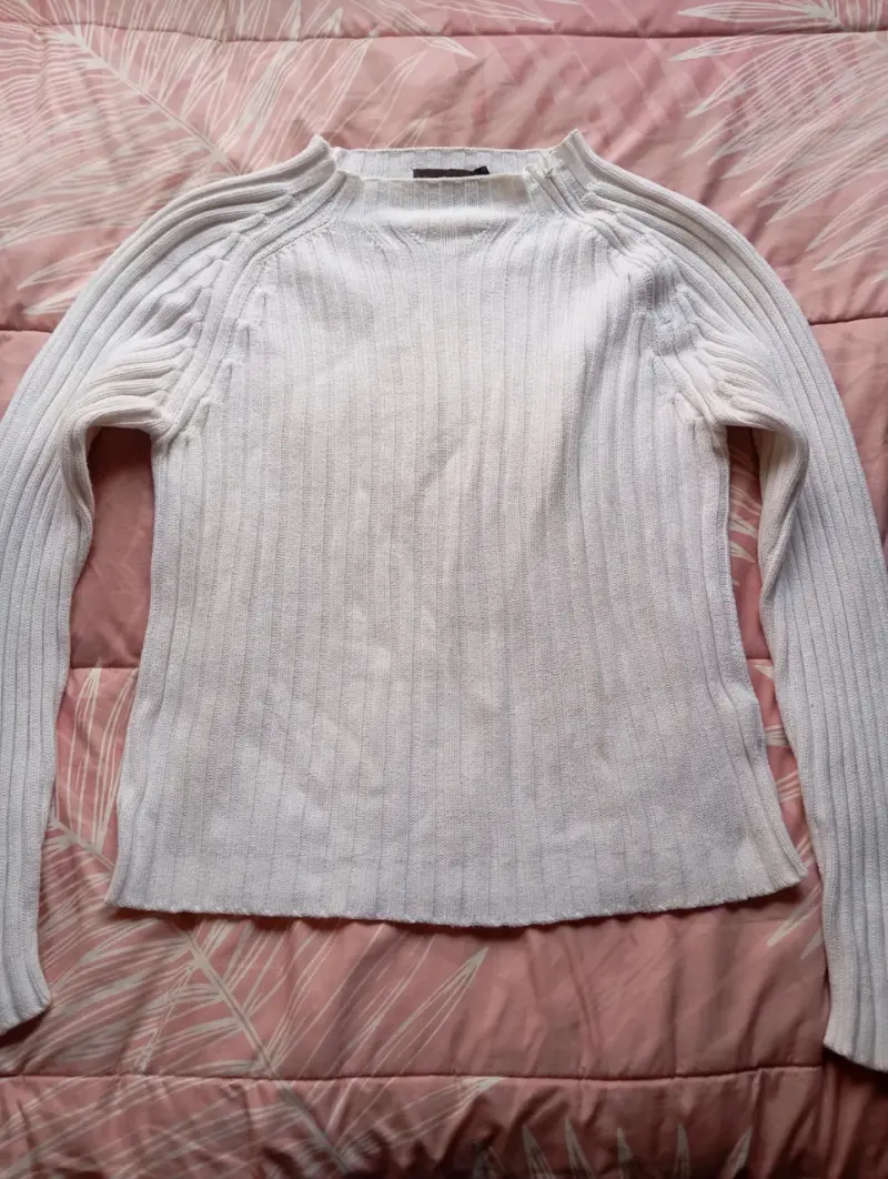 Suéter Blanco de Lana Zara Talla M - 1