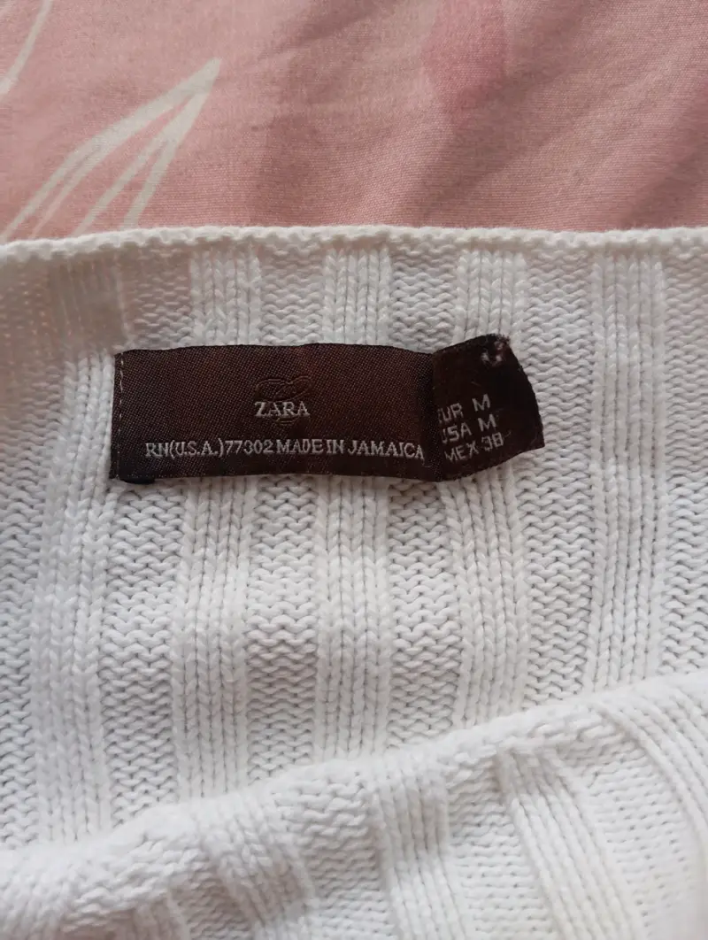 Suéter Blanco de Lana Zara Talla M - 2