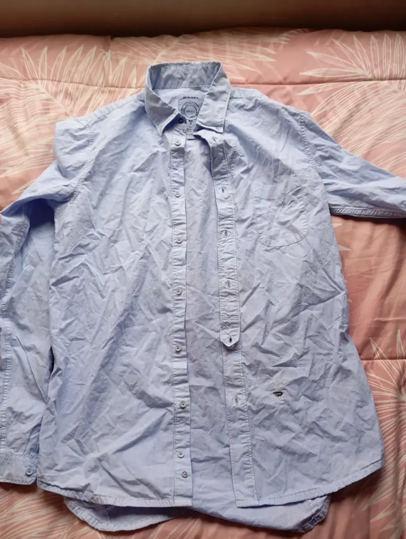 Camisa de hombre Diesel azul claro con logo - 1