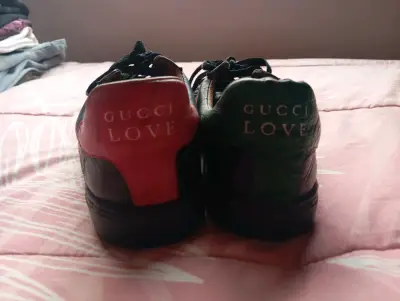 Zapatillas Gucci Love de cuero negro - miniatura 3