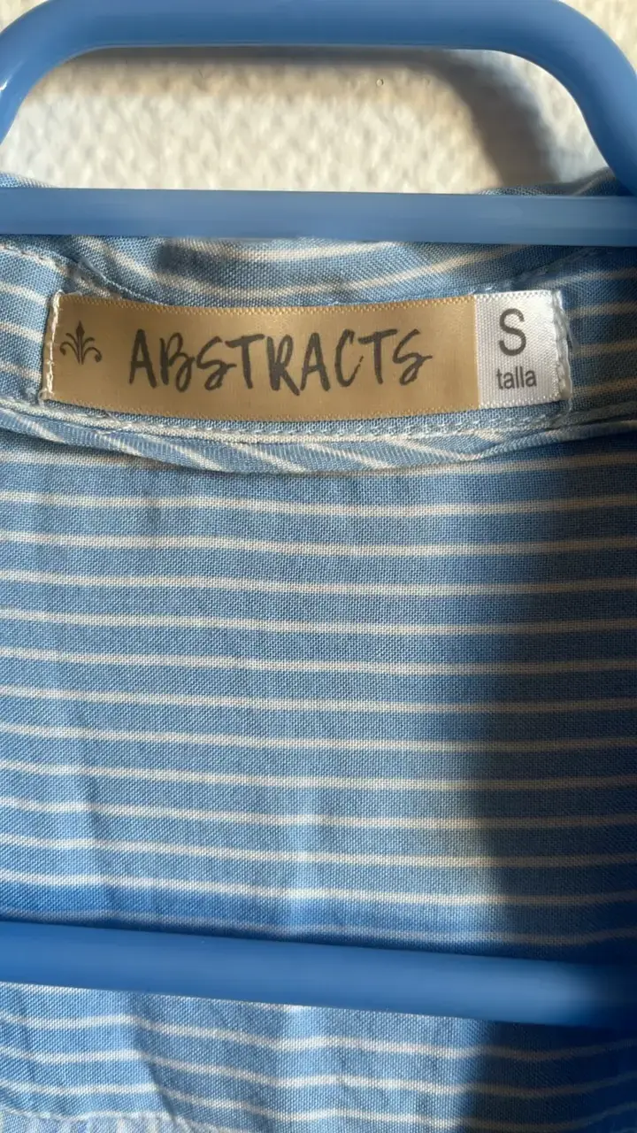 Blusa rayada azul claro Abstracts talla S - 2