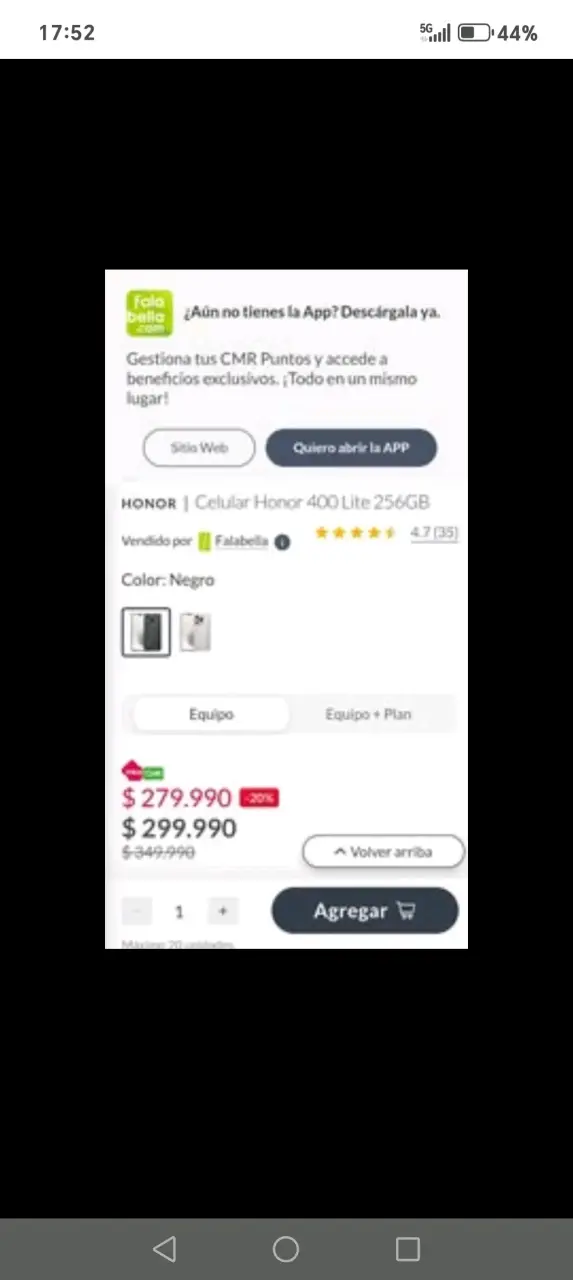 Celular Honor 400 Lite 256GB Negro - 4