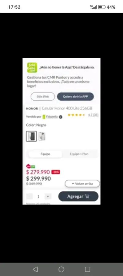 Celular Honor 400 Lite 256GB Negro - miniatura 4