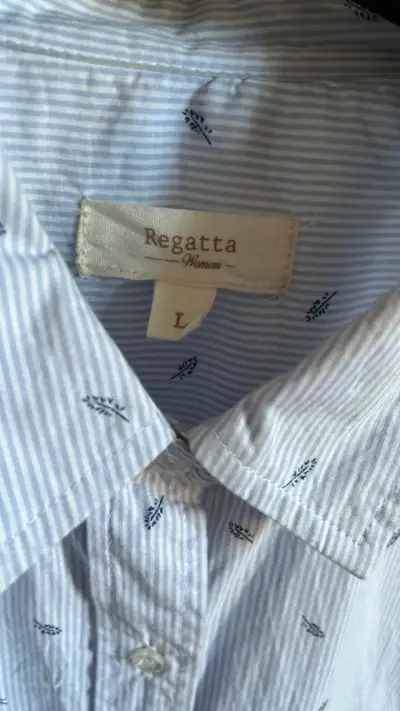 Camisa de mujer Regatta a rayas azul claro - miniatura 2