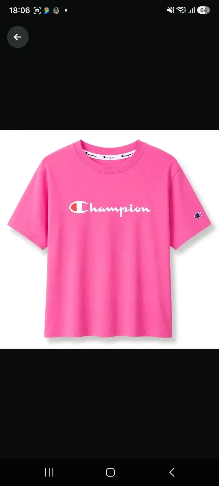 Polera rosa Champion para mujer