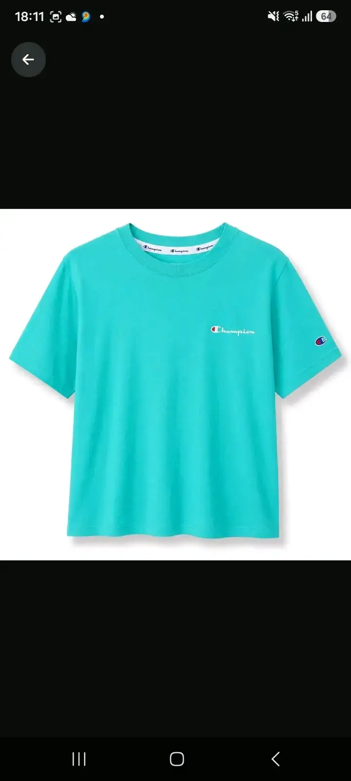 Polera turquesa Champion para hombre