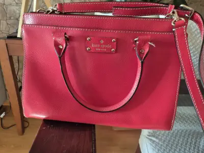 Bolso de cuero rojo Kate Spade - miniatura 1