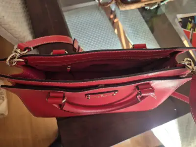 Bolso de cuero rojo Kate Spade - miniatura 2