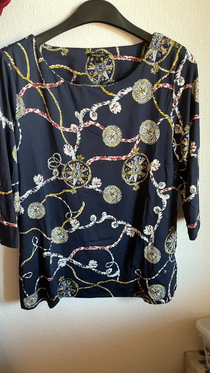 Blusa Cacharel estampada náutica - 1