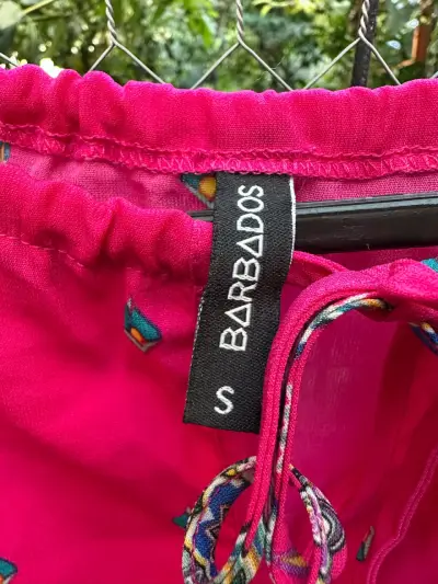 Vestido fucsia con estampado bohemio Barbados - miniatura 2