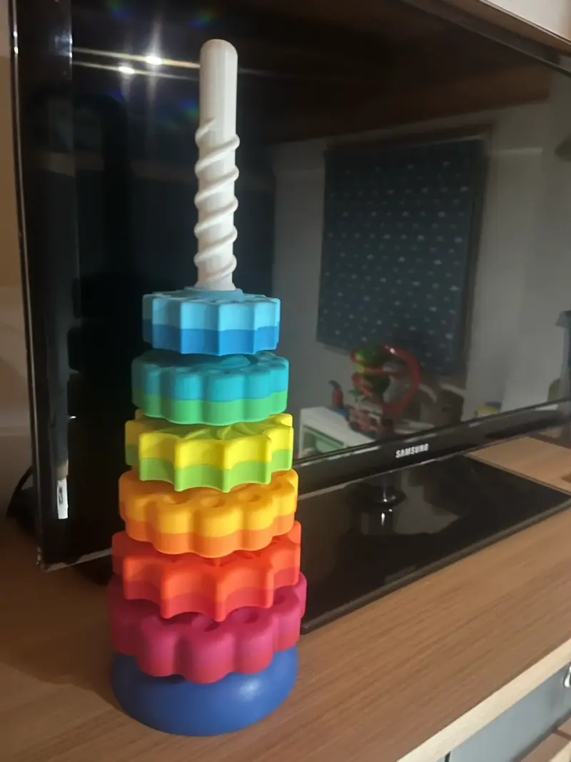 Torre de apilamiento de colores para niños - 2