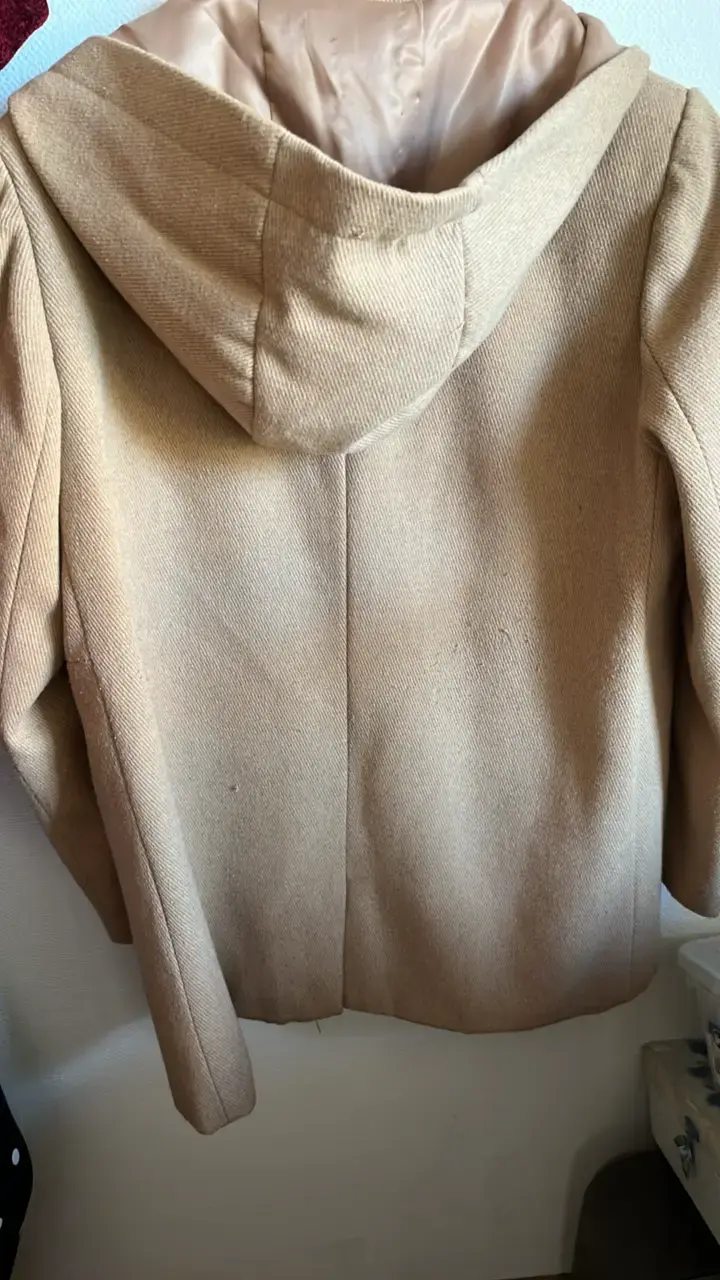 Abrigo de lana beige con capucha Basement - 3