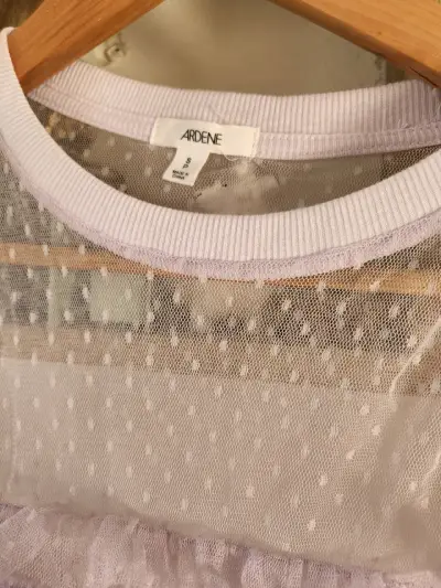 Blusa Transparente de Malla con Lunares - miniatura 2