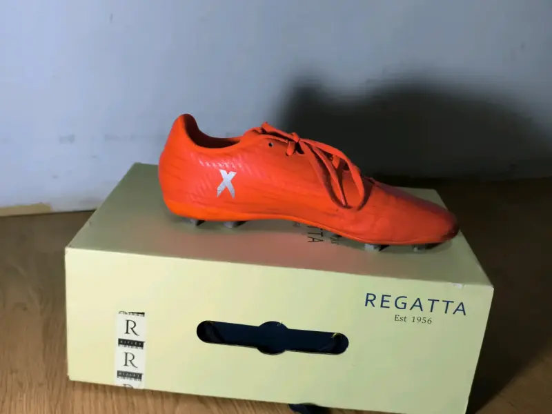Botines de fútbol Adidas naranjas talla 38 - 5