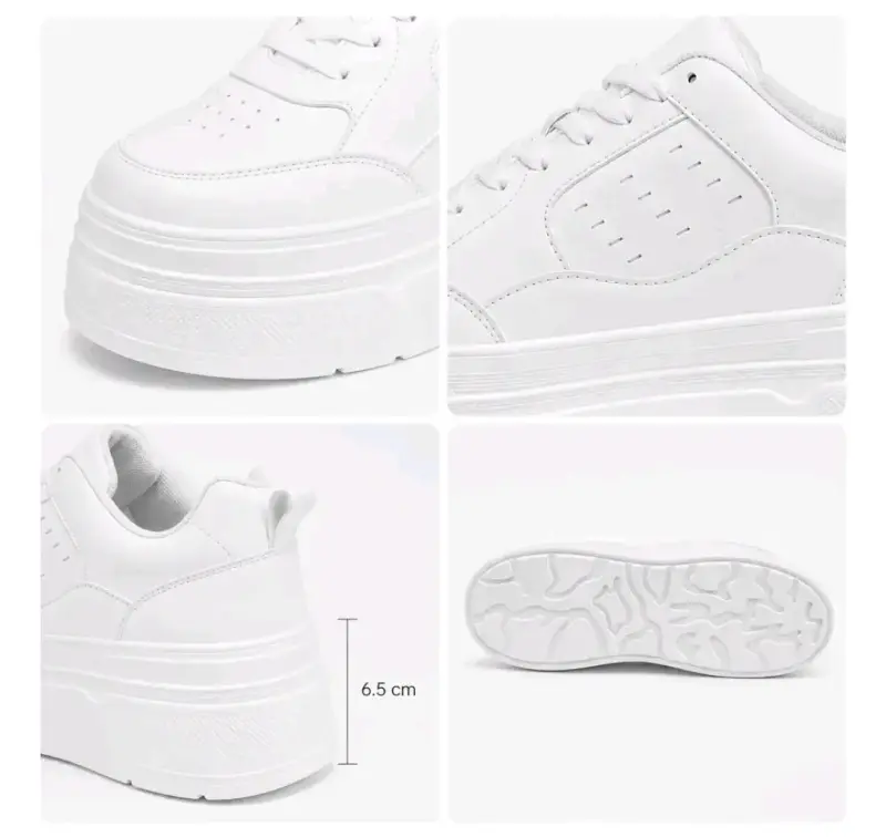 Zapatillas deportivas blancas con plataforma - 3