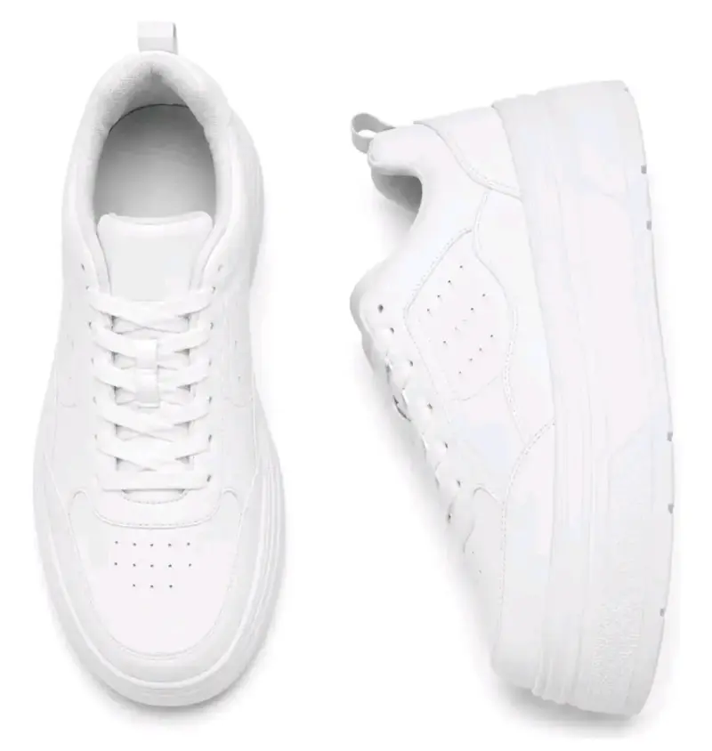 Zapatillas deportivas blancas con plataforma - 5