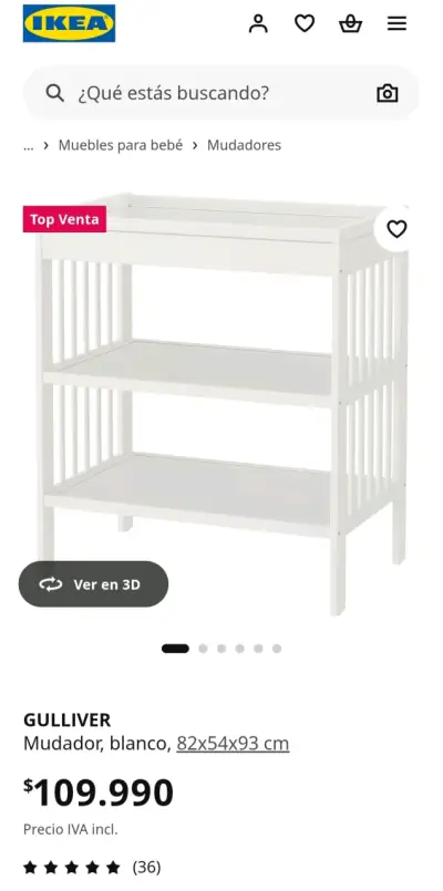 Mudador Blanco - marca Gulliver (Ikea) - miniatura 1