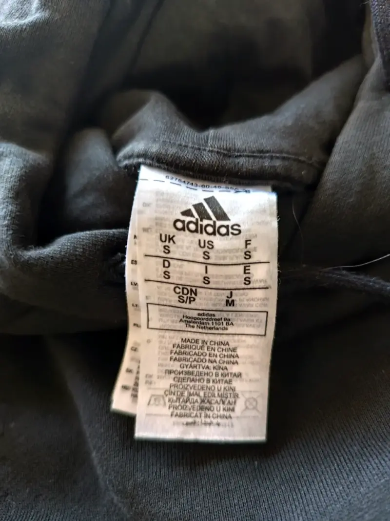 Polerón con capucha negro Adidas talla S - 2