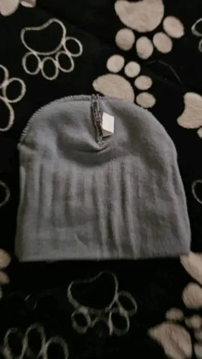 Gorro de lana camuflaje gris y naranja - miniatura 3