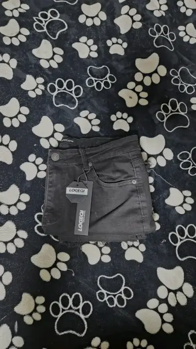 Jeans negros desgastados Logeoi para hombre - miniatura 1
