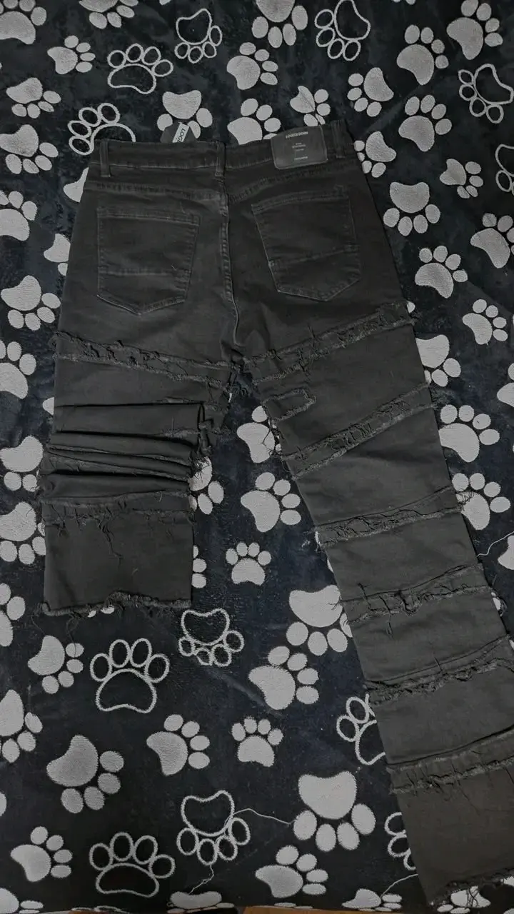 Jeans negros desgastados Logeoi para hombre - 3