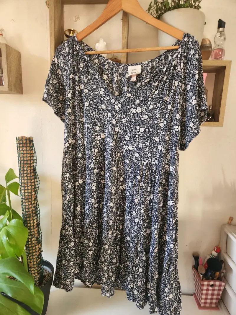 Vestido floral azul Knox Rose - 1