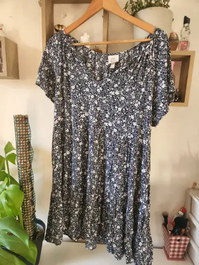 Vestido floral azul Knox Rose - miniatura 1