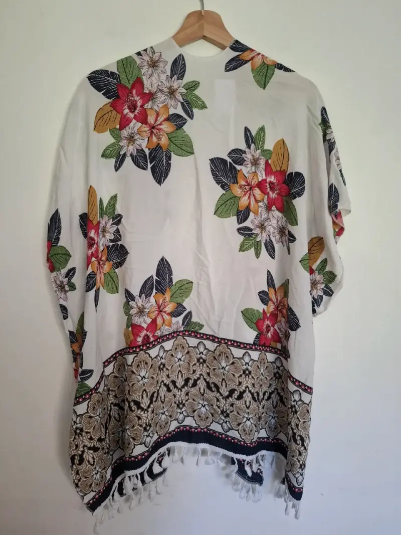 Kimono floral bohemio para mujer - 3