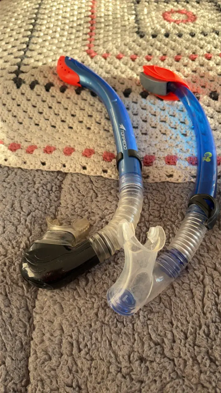 Snorkels de buceo Torpedo azul y rojo