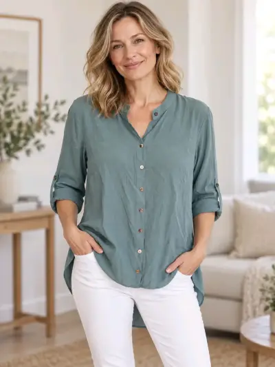 Blusa verde menta de mujer Privilege - miniatura 1