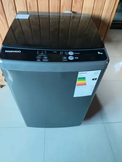 Lavadora Daewoo 8kg carga superior gris - miniatura 1