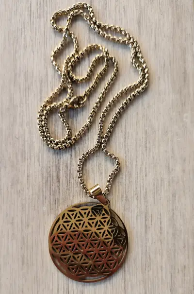 Colgante Flor de la Vida, geometría sagrada - miniatura 3