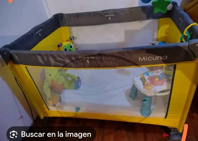 2 Cunas corral portátil Micuna amarilla